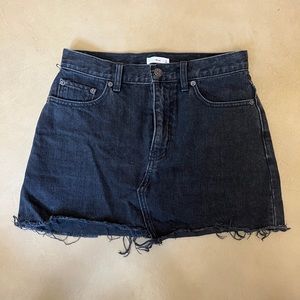 Aritzia (TNA) black denim mini skirt